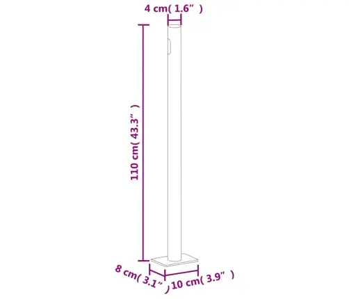 Izvelkams Sānu Aizslietnis, Melns, 180X600 Cm Vidaxl