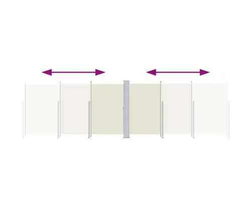 Izvelkams Sānu Aizslietnis, Krēmkrāsa, 180X600 Cm Vidaxl