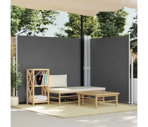 Ištraukiama Šoninė Pertvara, Antracito Spalvos, 180X600Cm