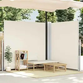 Izvelkama Sānu Markīze, Krēmkrāsas, 200X600 Cm Vidaxl
