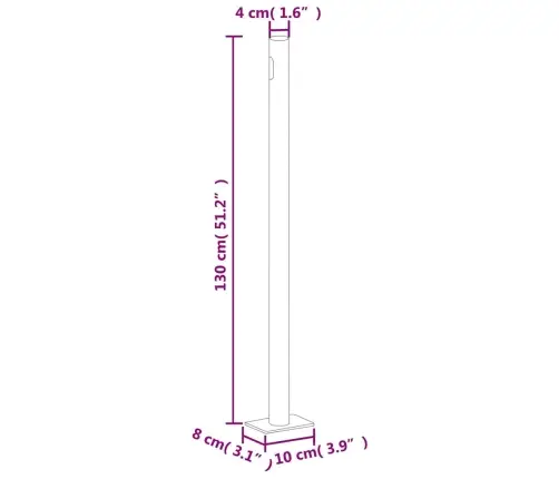 Izvelkama Sānu Markīze, Antracītpelēka, 220X600 Cm Vidaxl