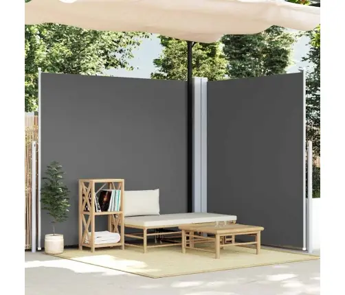 Izvelkama Sānu Markīze, Antracītpelēka, 220X600 Cm Vidaxl