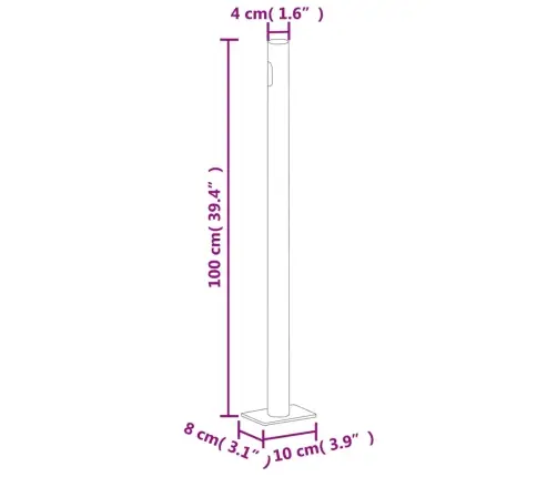 Ištraukiama Šoninė Pertvara, Antracito Spalvos, 160X1000Cm
