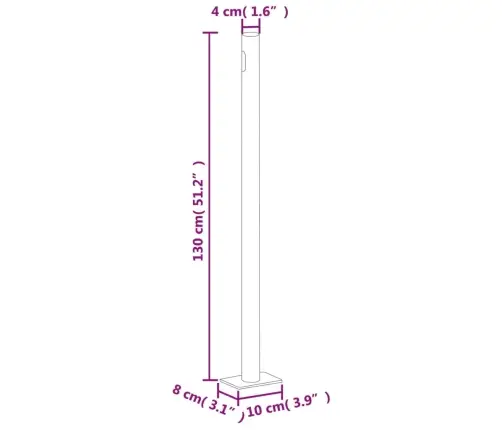 Ištraukiama Šoninė Pertvara, Antracito Spalvos, 220X1000Cm