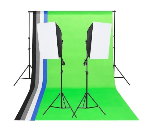 Stuudio Valgustuskomplekt Taustade Ja Softboxidega