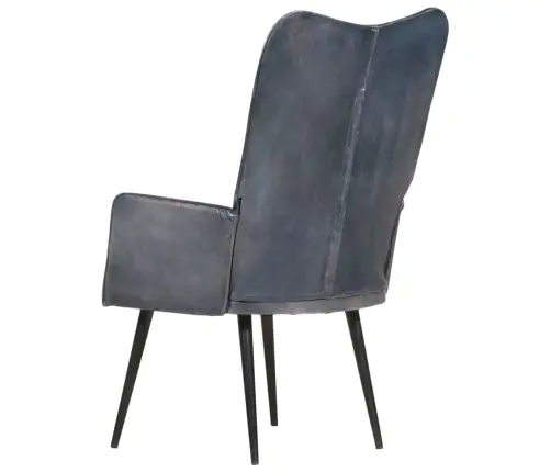 Atpūtas Krēsls, Pelēka Dabīgā Āda Vidaxl