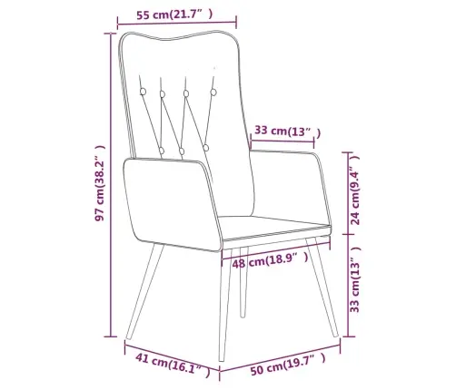Atpūtas Krēsls, Pelēka Dabīgā Āda Vidaxl