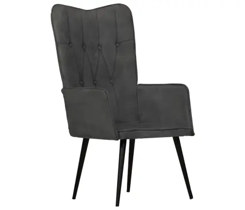 Atpūtas Krēsls, Melns Audekls Vidaxl