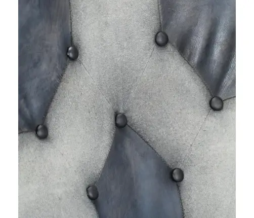 Atpūtas Krēsls, Pelēka Dabīgā Āda Vidaxl