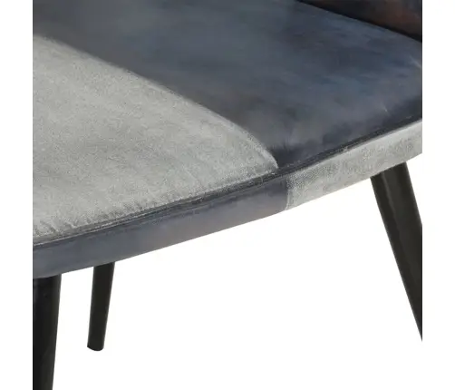 Atpūtas Krēsls, Pelēka Dabīgā Āda Vidaxl