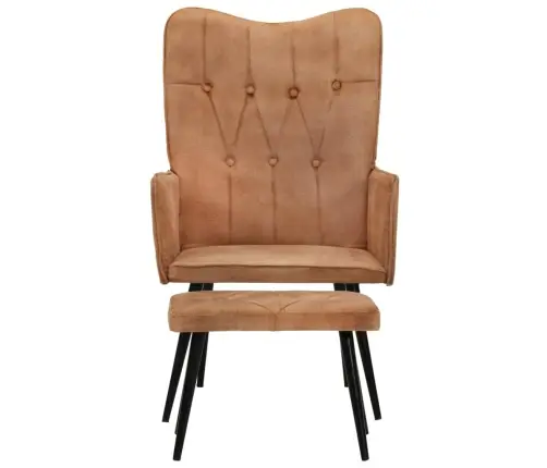 Krėslas Su Pakoja, Rudos Spalvos, Drobė