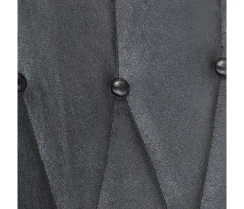 Šūpuļkrēsls Ar Kāju Balstu, Pelēka Dabīgā Āda Vidaxl