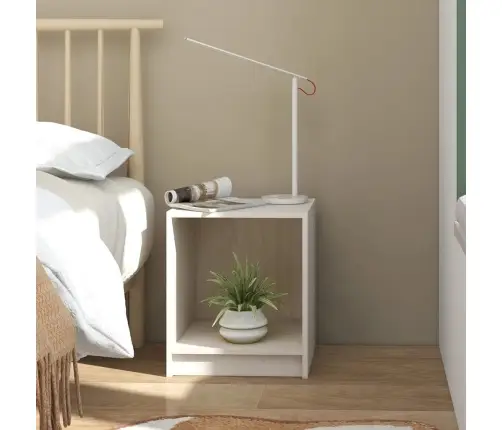 Naktsgaldiņi, 2 Gab., Balti, 35,5X33,5X41,5 Cm, Priedes Koks Vidaxl