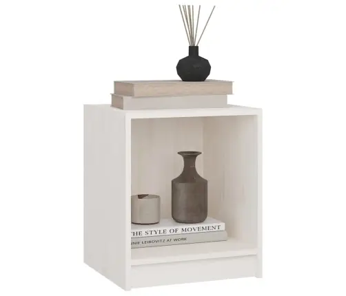 Naktsgaldiņi, 2 Gab., Balti, 35,5X33,5X41,5 Cm, Priedes Koks Vidaxl