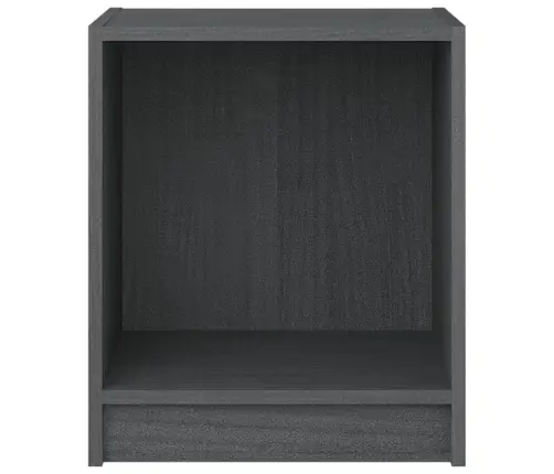 Naktsgaldiņi, 2 Gab., Pelēki, 35,5X33,5X41,5 Cm, Priedes Koks Vidaxl