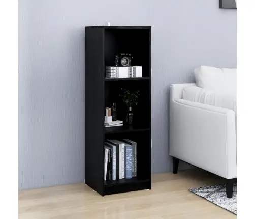 Grāmatu Plaukts, Melns, 36X33X110 Cm, Priedes Masīvkoks Vidaxl