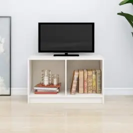 Tv Skapītis, Balts, 70X33X42 Cm, Priedes Masīvkoks Vidaxl