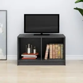 Tv Skapītis, Pelēks, 70X33X42 Cm, Priedes Masīvkoks Vidaxl