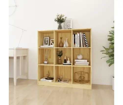 Grāmatu Plaukts, 104X33,5X110 Cm, Priedes Masīvkoks Vidaxl