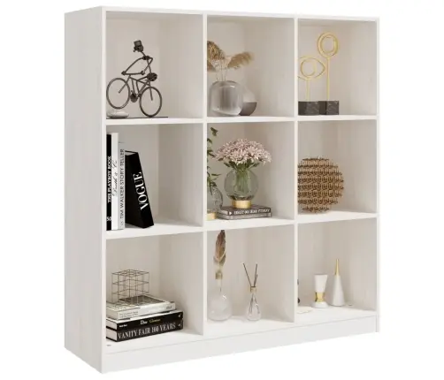 Grāmatu Plaukts, Balts, 104X33,5X110 Cm, Priedes Masīvkoks Vidaxl