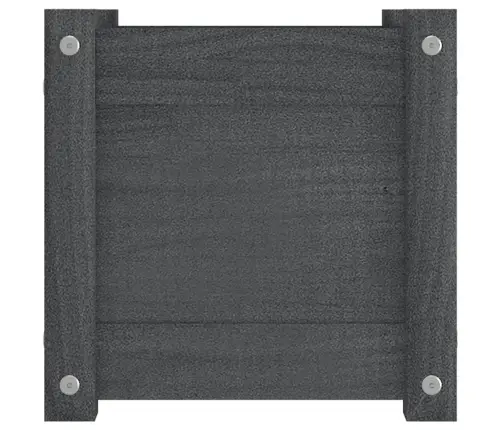 Sodo Lovelis, Pilkas, 31X31X31cm Pušies Medienos Masyvas