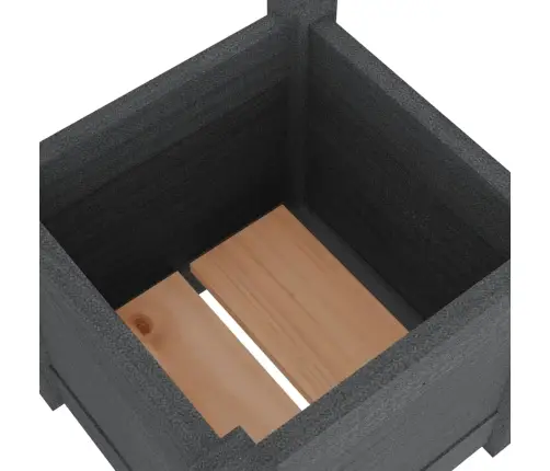 Sodo Lovelis, Pilkas, 31X31X31cm Pušies Medienos Masyvas