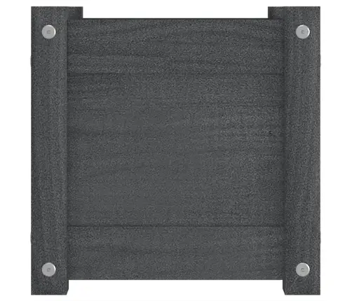 Dārza Puķu Kastes, 2 Gab., Pelēkas, 31X31X31 Cm, Priedes Koks Vidaxl