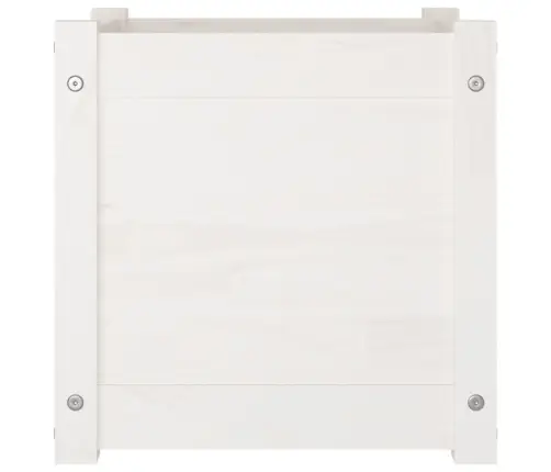 Dārza Puķu Kastes, 2 Gab., 40X40X40Cm, Balts Priedes Masīvkoks Vidaxl
