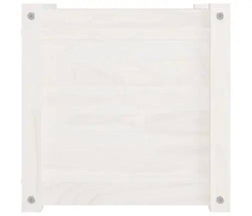 Dārza Puķu Kastes, 2 Gab., 40X40X40Cm, Balts Priedes Masīvkoks Vidaxl