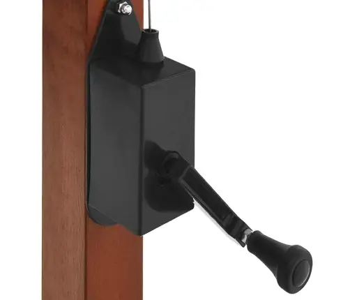 Gembinis Sodo Skėtis Su Mediniu Stulpu, Žalias, 400X300Cm