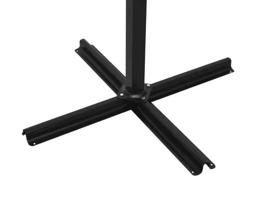 Gembinis Sodo Skėtis Su Mediniu Stulpu, Žalias, 400X300Cm