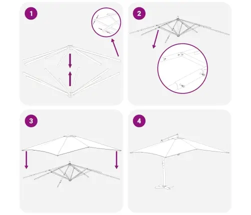 Gembinis Sodo Skėtis Su Mediniu Stulpu, Žalias, 400X300Cm