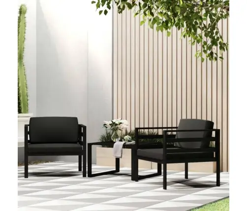 Vienvietės Sofos Su Pagalvėlėmis, 2Vnt., Antracito, Aliuminis