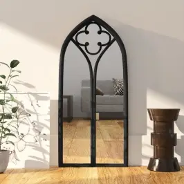 Spogulis, Melns, 100X45 Cm, Dzelzs, Izmantošanai Telpās Vidaxl