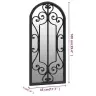 Peegel, Must, 100X45 cm Raud, Toas Kasutamiseks