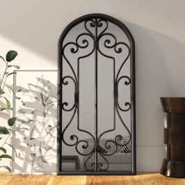 Spogulis, Melns, 100X45 Cm, Dzelzs, Izmantošanai Telpās Vidaxl