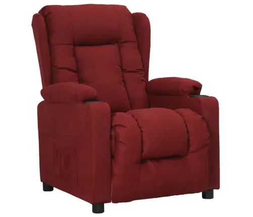 Atpūtas Krēsls, Paceļams, Vīnsarkans Audums Vidaxl