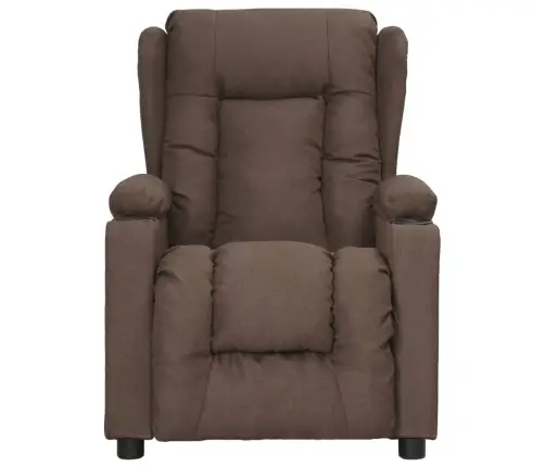 Atpūtas Krēsls, Paceļams, Pelēkbrūns Audums Vidaxl