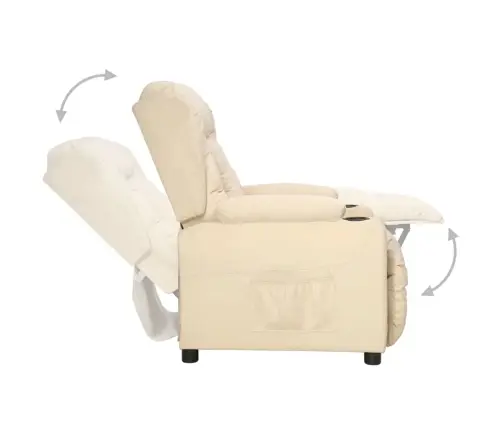 Atsistojantis Krėslas, Kreminės Spalvos, Audinys