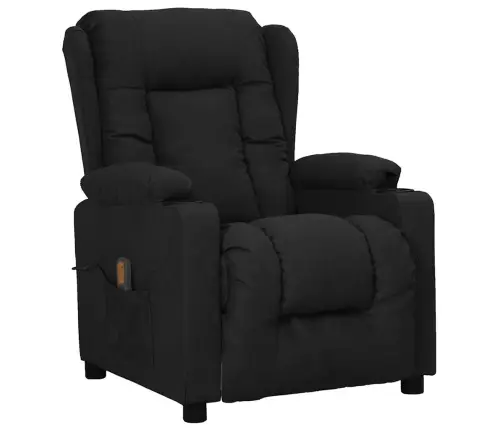 Atsistojantis Masažinis Krėslas, Juodos Spalvos, Audinys