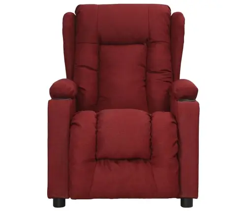 Masāžas Krēsls, Paceļams, Vīnsarkans Audums Vidaxl