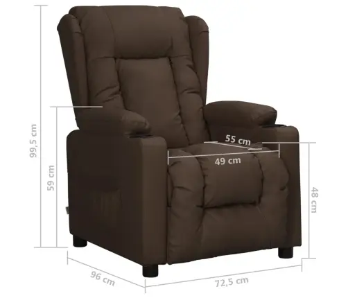 Püsti Tõusmist Toetav Tugitool, Pruun, Kunstnahk