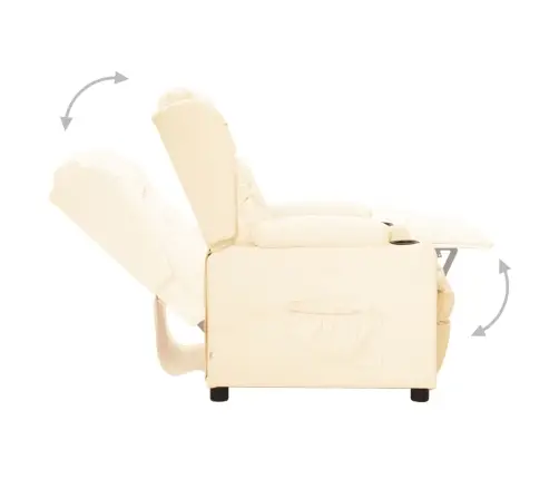 Atpūtas Krēsls, Paceļams, Krēmkrāsas Mākslīgā Āda Vidaxl