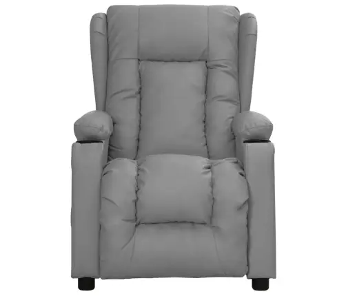 Atpūtas Krēsls, Paceļams, Pelēka Mākslīgā Āda Vidaxl Atpūtas Krēsls, Paceļams, Pelēka Mākslīgā Āda Vidaxl
