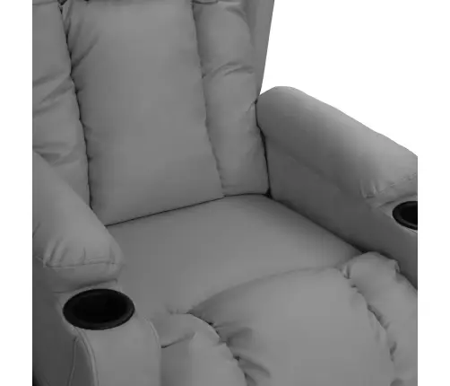 Atpūtas Krēsls, Paceļams, Pelēka Mākslīgā Āda Vidaxl Atpūtas Krēsls, Paceļams, Pelēka Mākslīgā Āda Vidaxl