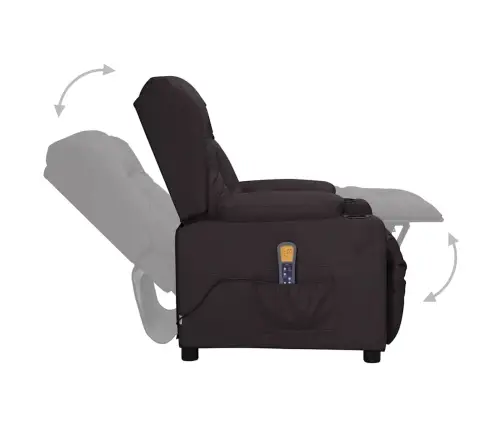 Masāžas Krēsls, Paceļams, Melna Mākslīgā Āda Vidaxl