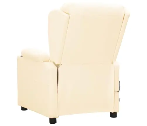 Püsti Tõusmist Toetav Massaažitool, Kreemjas, Kunstnahk