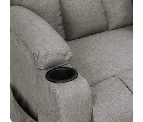 Atpūtas Krēsls, Paceļams, Gaiši Pelēks Audums Vidaxl