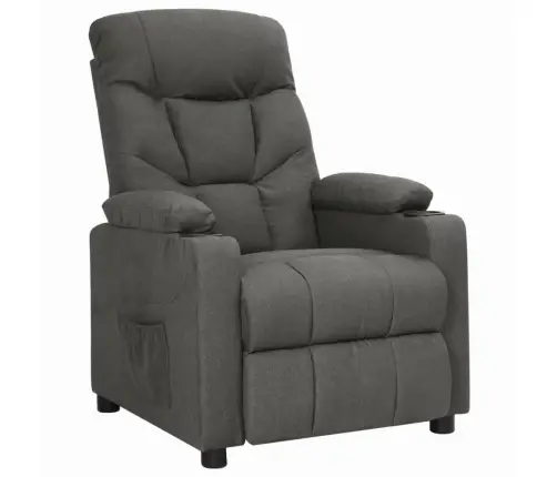 Atpūtas Krēsls, Paceļams, Tumši Pelēks Audums Vidaxl