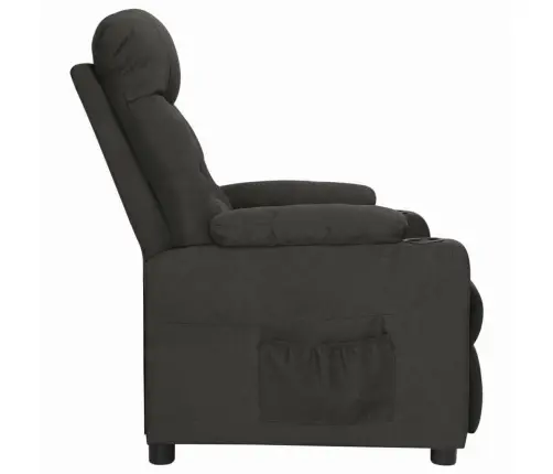 Atpūtas Krēsls, Paceļams, Melns Audums Vidaxl